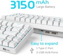 Teclado Gamer Mecánico RK G68 RGB Switch Cherry Brown Color Blanco