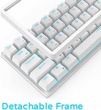 Teclado Gamer Mecánico RK G68 RGB Switch Cherry Brown Color Blanco