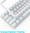Teclado Gamer Mecánico RK G68 RGB Switch Cherry Brown Color Blanco