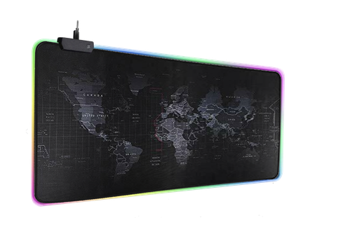 [11MINDTECH15] MousePad Gamer RGB World Map 90x40cm